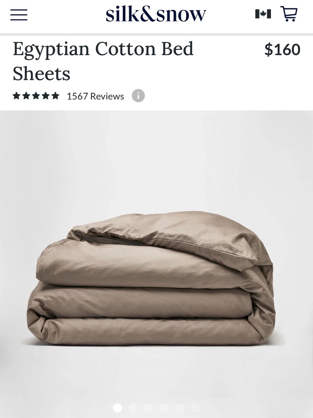New! $180.80 Silk&Snow Egyptian Cotton Duvet Cover, Driftwood, Queen